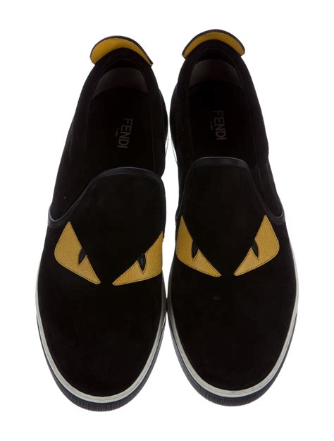 fendi monster slip on sneakers.